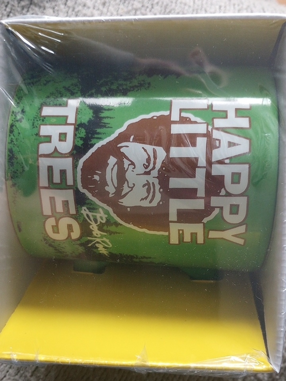 Happy Little Trees Green Beer Can Cooler